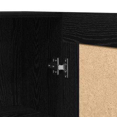 Book Cabinet Black oak 82.5 x 30.5 x 185 cm Engineered wood
