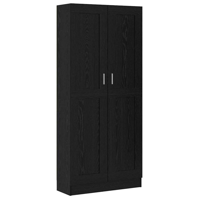 Book Cabinet Black oak 82.5 x 30.5 x 185 cm Engineered wood