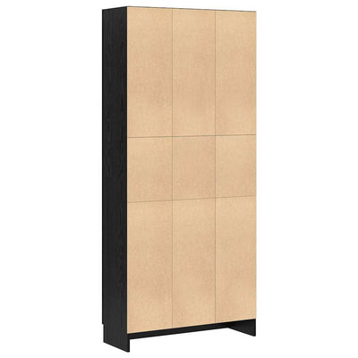 Book Cabinet Black oak 82.5 x 30.5 x 185 cm Engineered wood