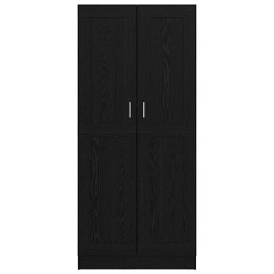Book Cabinet Black oak 82.5 x 30.5 x 185 cm Engineered wood