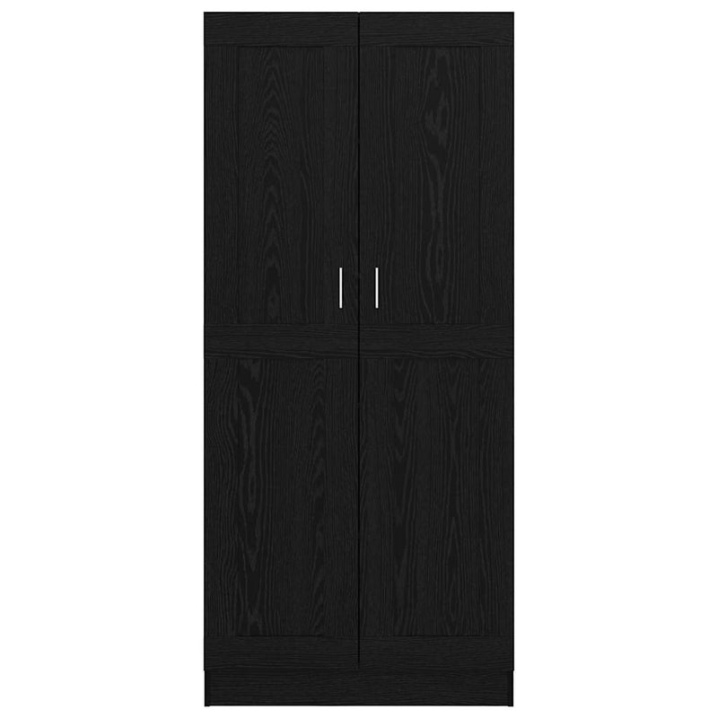 Book Cabinet Black oak 82.5 x 30.5 x 185 cm Engineered wood