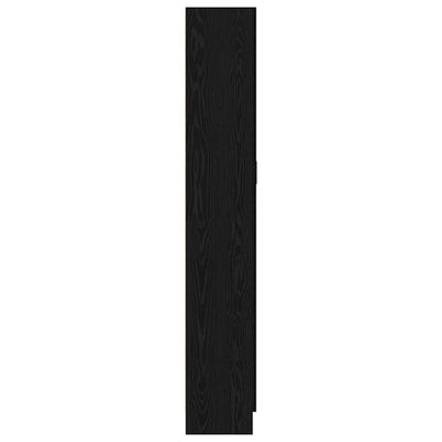 Book Cabinet Black oak 82.5 x 30.5 x 185 cm Engineered wood