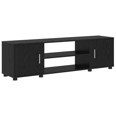 4 Piece TV Cabinet Set 4 pcs Black oak Engineered wood