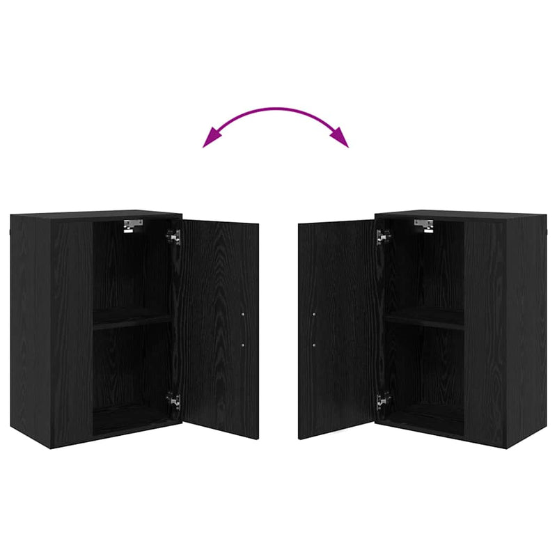 4 Piece TV Cabinet Set 4 pcs Black oak Engineered wood