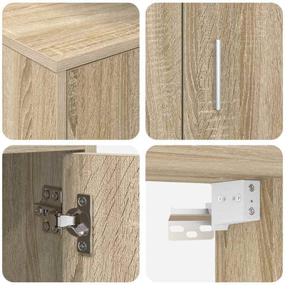4 Piece TV Cabinet Set 4 pcs Sonoma oak Engineered wood