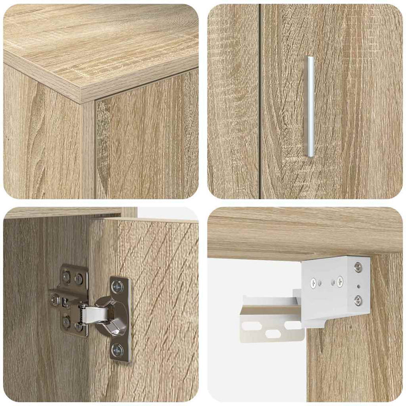 4 Piece TV Cabinet Set 4 pcs Sonoma oak Engineered wood