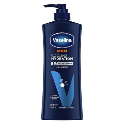 Vaseline 400ml Moisturiser Mens Cooling and Hydrating 3 in 1 Lotion