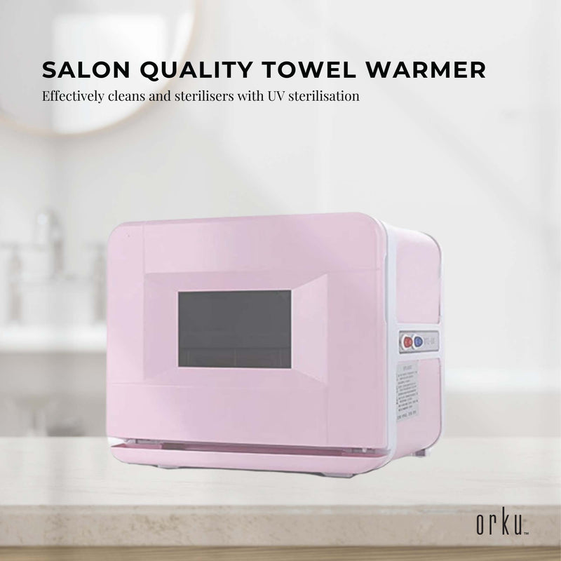 8L Pink Electric Towel Warmer UV Steriliser Cabinet Small Hot Heater Sanitiser Payday Deals