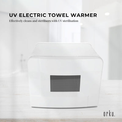 8L White Electric Towel Warmer UV Steriliser Cabinet Small Hot Heater Sanitiser Payday Deals