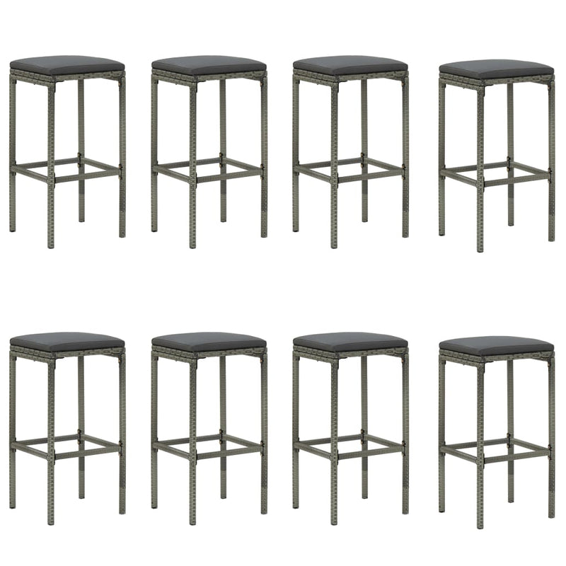 9 Piece Garden Bar Set with Cushions Grey Payday Deals