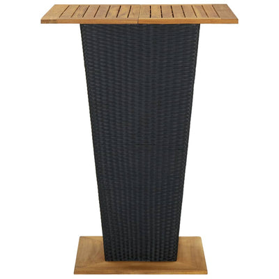 9 Piece Garden Bar Set with Cushions Poly Rattan Black Payday Deals