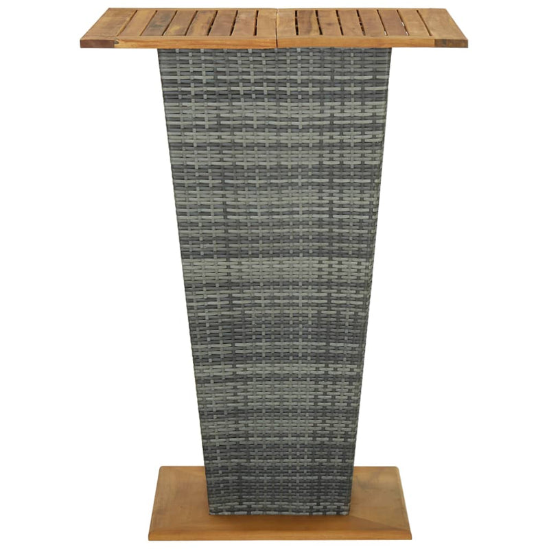 9 Piece Garden Bar Set with Cushions Poly Rattan Grey Payday Deals