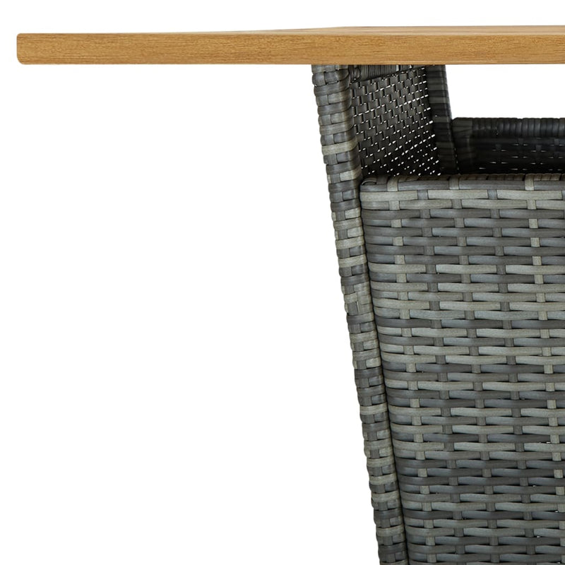 9 Piece Garden Bar Set with Cushions Poly Rattan Grey Payday Deals