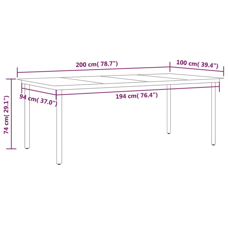 9 Piece Garden Dining Set Black Payday Deals