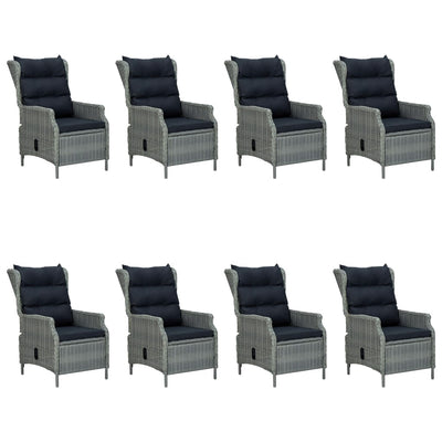 9 Piece Garden Dining Set Light Grey Payday Deals