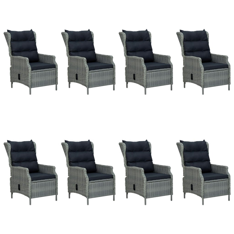 9 Piece Garden Dining Set Light Grey Payday Deals