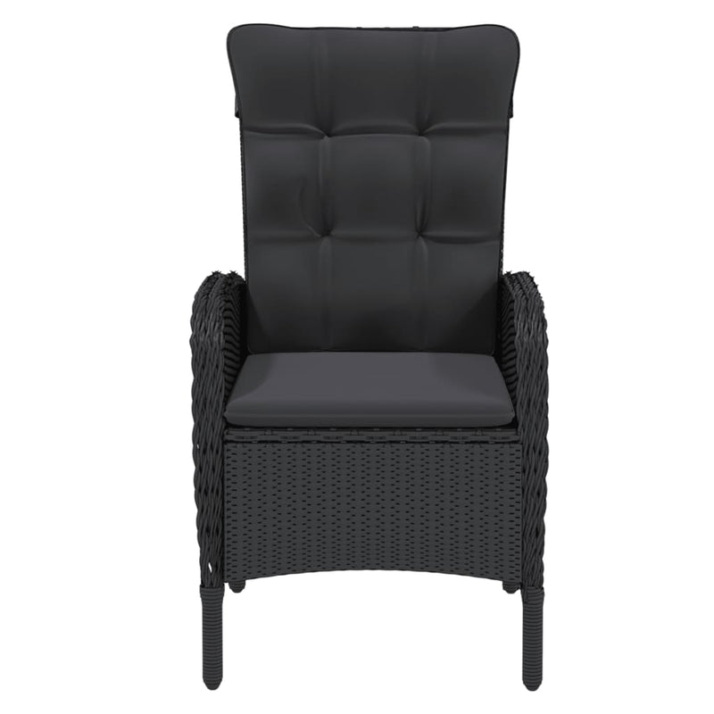 9 Piece Garden Dining Set Poly Rattan Black Payday Deals
