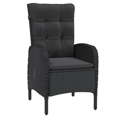 9 Piece Garden Dining Set Poly Rattan Black Payday Deals