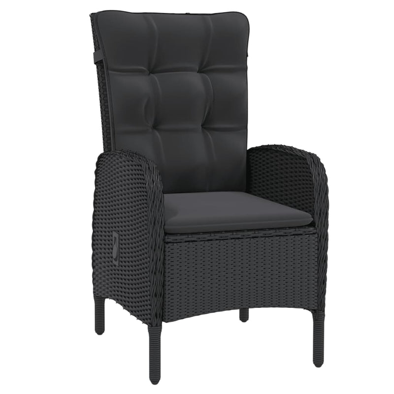 9 Piece Garden Dining Set Poly Rattan Black Payday Deals