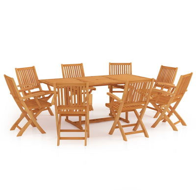 9 Piece Garden Dining Set Solid Teak Wood Payday Deals