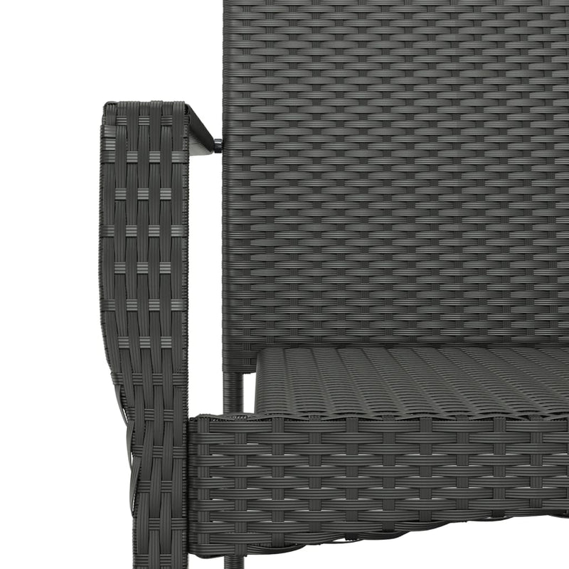 9 Piece Garden Dining Set with Cushions Black Poly Rattan Payday Deals