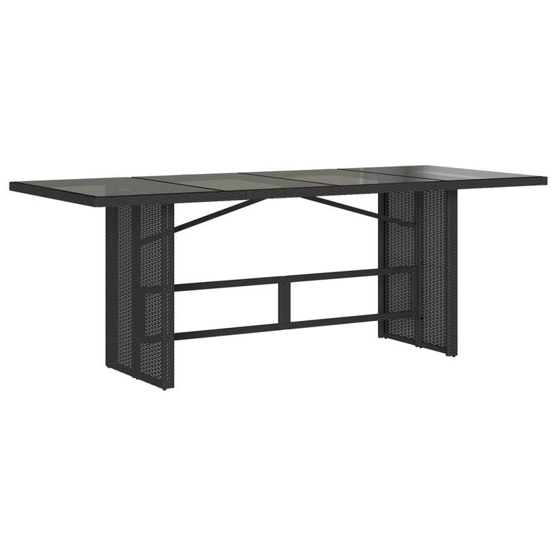 9 Piece Garden Dining Set with Cushions Black Poly Rattan Payday Deals