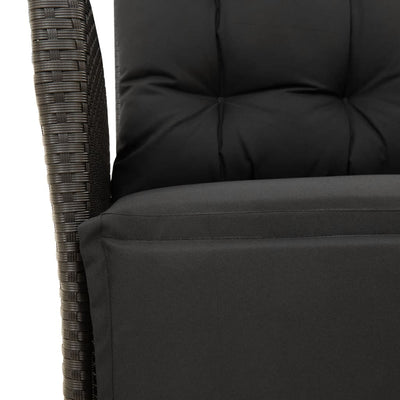 9 Piece Garden Dining Set with Cushions Black Poly Rattan Payday Deals