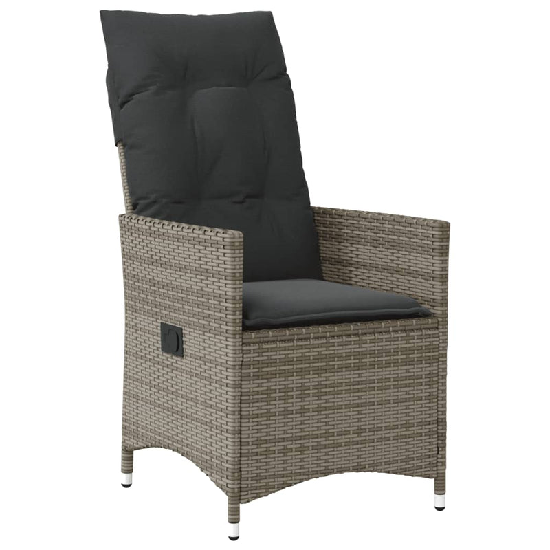 9 Piece Garden Dining Set with Cushions Grey Poly Rattan Payday Deals