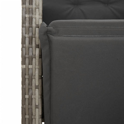 9 Piece Garden Dining Set with Cushions Grey Poly Rattan Payday Deals