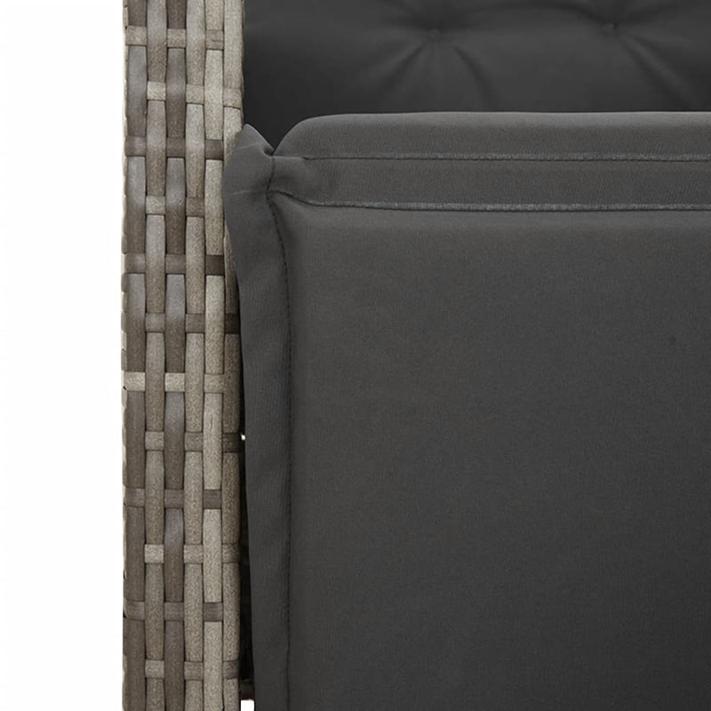 9 Piece Garden Dining Set with Cushions Grey Poly Rattan Payday Deals
