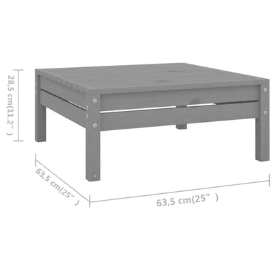 9 Piece Garden Lounge Set Solid Pinewood Grey Payday Deals