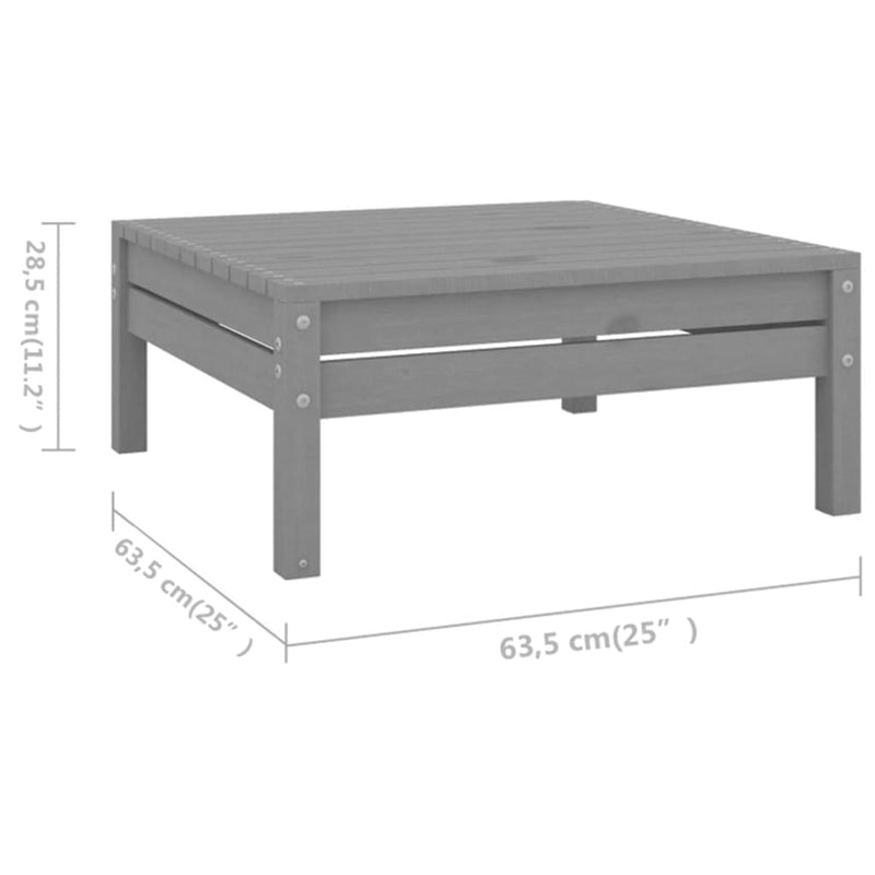 9 Piece Garden Lounge Set Solid Pinewood Grey Payday Deals