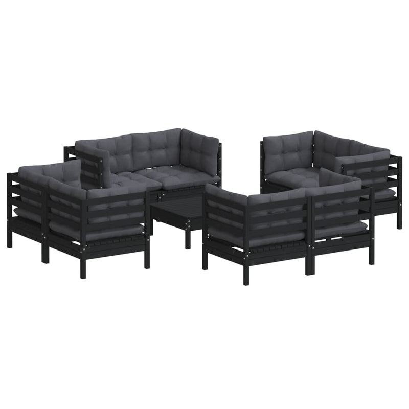 9 Piece Garden Lounge Set with Anthracite Cushions Pinewood Payday Deals