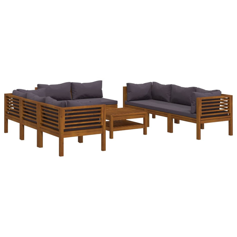 9 Piece Garden Lounge Set with Cushion Solid Acacia Wood Payday Deals
