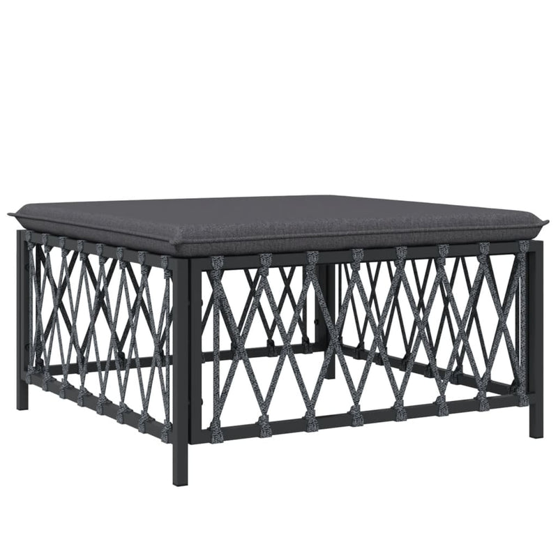 9 Piece Garden Lounge Set with Cushions Anthracite Steel Payday Deals