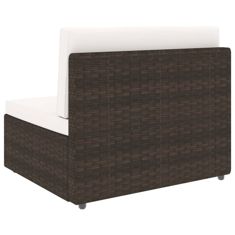 9 Piece Garden Lounge Set with Cushions Brown Poly Rattan Payday Deals