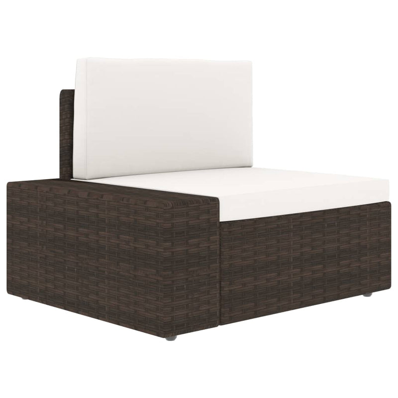 9 Piece Garden Lounge Set with Cushions Brown Poly Rattan Payday Deals