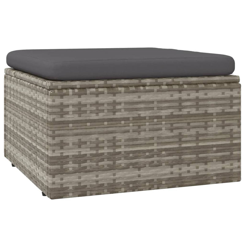 9 Piece Garden Lounge Set with Cushions Grey Poly Rattan Payday Deals