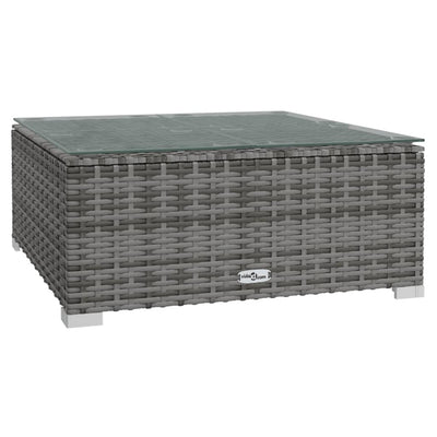9 Piece Garden Lounge Set with Cushions Grey Poly Rattan Payday Deals