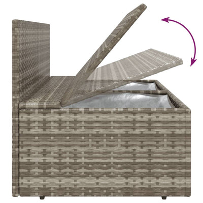 9 Piece Garden Lounge Set with Cushions Grey Poly Rattan Payday Deals