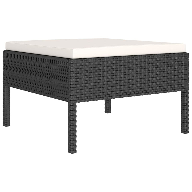 9 Piece Garden Lounge Set with Cushions Poly Rattan Black Payday Deals