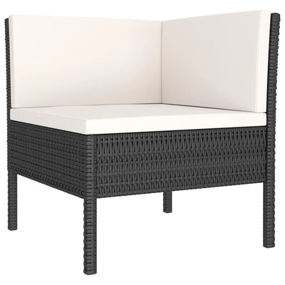 9 Piece Garden Lounge Set with Cushions Poly Rattan Black Payday Deals