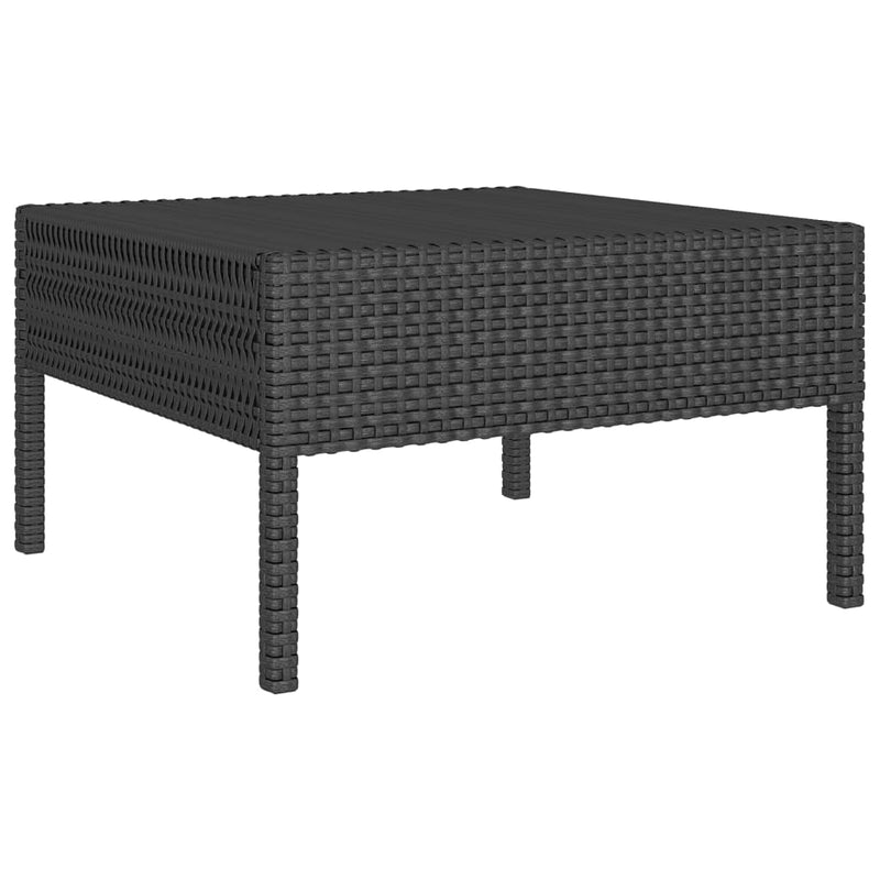 9 Piece Garden Lounge Set with Cushions Poly Rattan Black Payday Deals