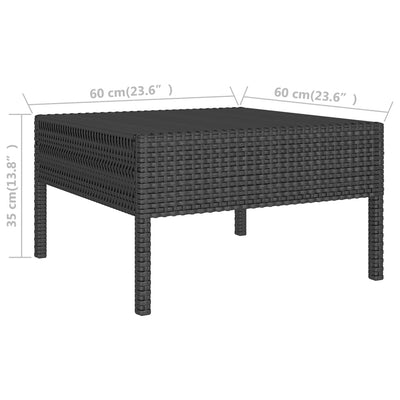 9 Piece Garden Lounge Set with Cushions Poly Rattan Black Payday Deals