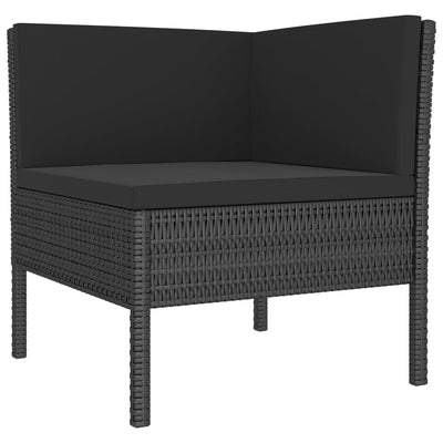 9 Piece Garden Lounge Set with Cushions Poly Rattan Black Payday Deals
