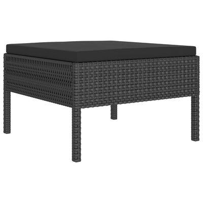 9 Piece Garden Lounge Set with Cushions Poly Rattan Black Payday Deals