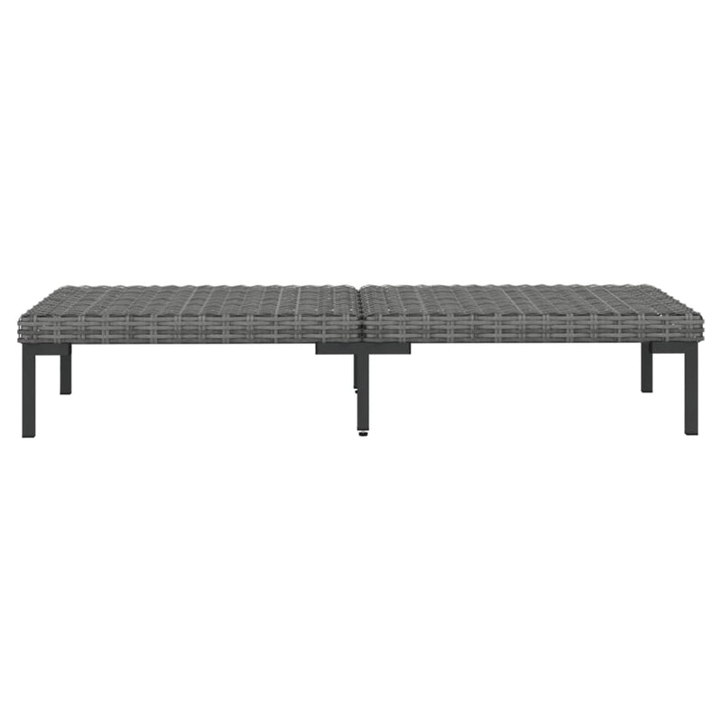 9 Piece Garden Lounge Set with Cushions Poly Rattan Dark Grey Payday Deals