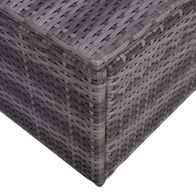 9 Piece Garden Lounge Set with Cushions Poly Rattan Grey Payday Deals
