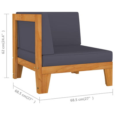 9 Piece Garden Lounge Set with Cushions Solid Acacia Wood Payday Deals