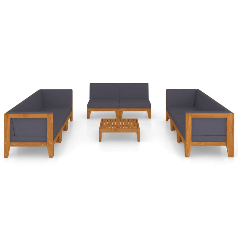 9 Piece Garden Lounge Set with Cushions Solid Acacia Wood Payday Deals